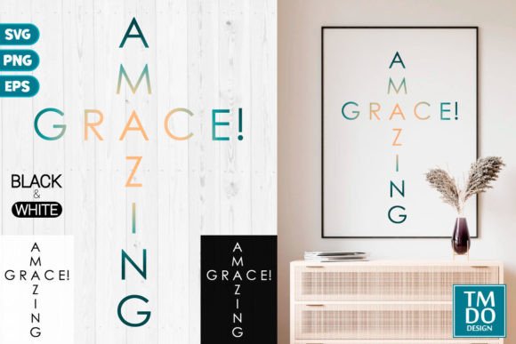Amazing Grace Christian Cross Faith SVG and Crafts