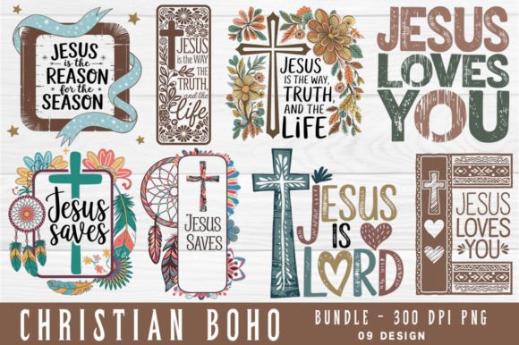 Christian Jesus Quote PNG Bundle Design