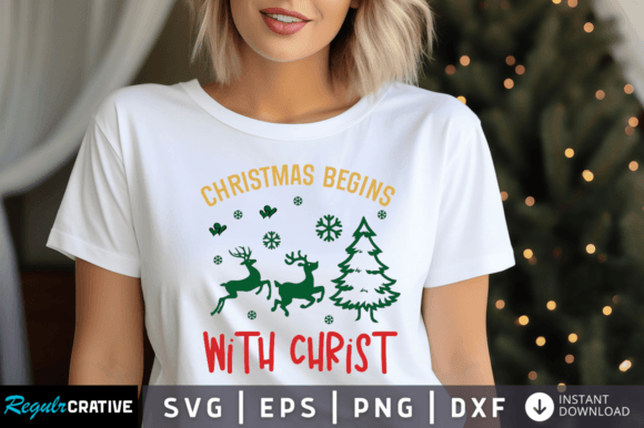 Christmas Begins with Christ Svg Design and Crafts