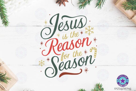 Christmas Jesus SVG PNG for Crafts Projects