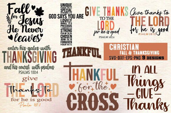 Fall, Thanksgiving, Christian SVG Bundle