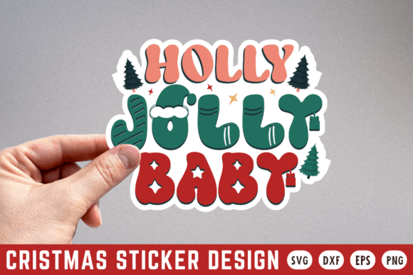 Holly Jolly Baby SVG Design for Crafts