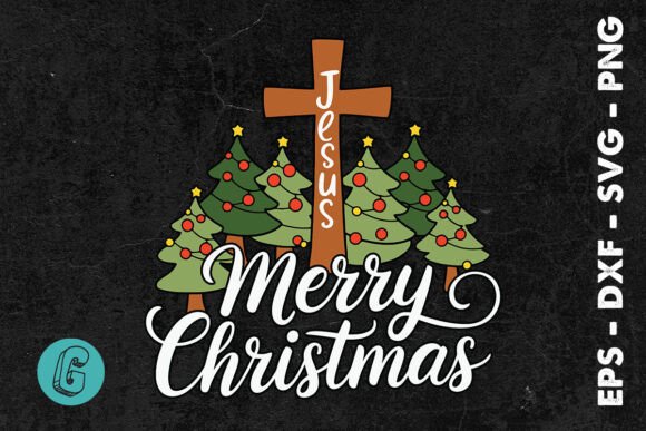 Jesus Xmas Tree Sublimation SVG and Print Templates