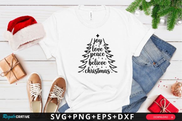 Joy Love Peace Believe Christmas SVG Crafts