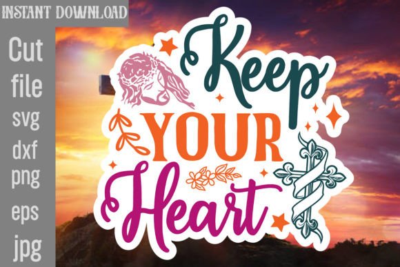 Keep Your Heart Sticker Design