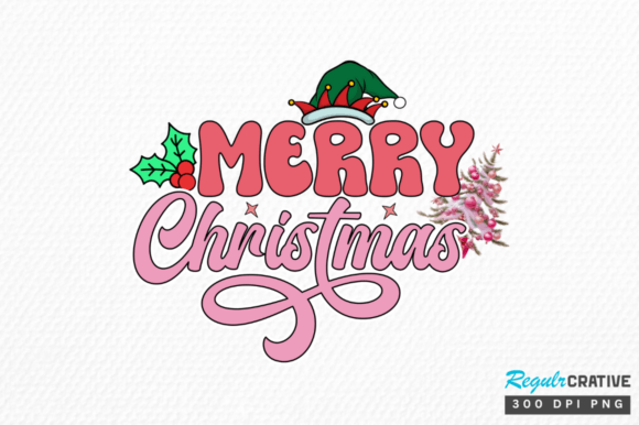 Merry Christmas PNG Design for Crafts