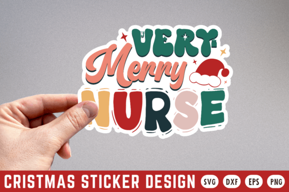 Very Merry Nurse SVG Design for Crafts